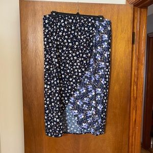 Multi print shirt front slit size 16 ELOQUII